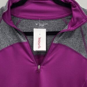 Tek Gear Women's Magenta and Gray Cowl Neck Sweater